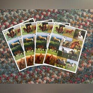 Vintage Hallmark Horse Stickers (4) Sheets